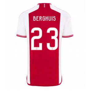Ajax Steven Berghuis #23 Koszulka Podstawowych 2023-24 Krótki Rękaw